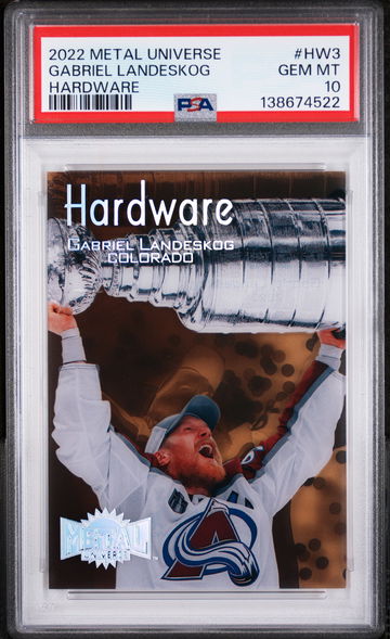 2022 Skybox Metal Universe Hardware Gabriel Landeskog #HW3 PSA 10