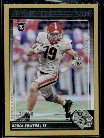 2024 Panini Score Gold Zone Brock Bowers #310 RC /50