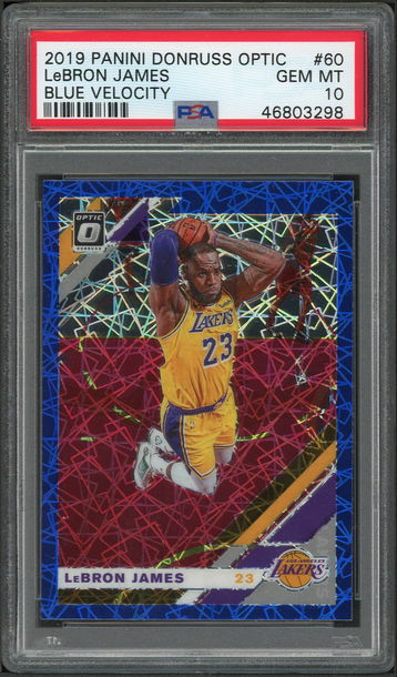 2019 Panini Donruss Optic #60 Blue Velocity LeBron James PSA 10