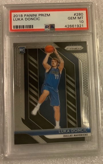 2018 Prizm Luka Doncic Rookie Rc #280 Psa 10 Gem Mint Dallas 