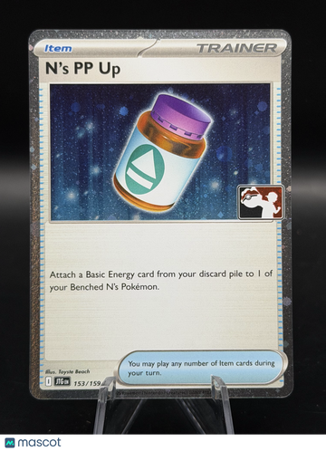 Pokemon 2025 Journey Together N'S PP Up PLAY STAMP #153/159 - Near Mint or Better