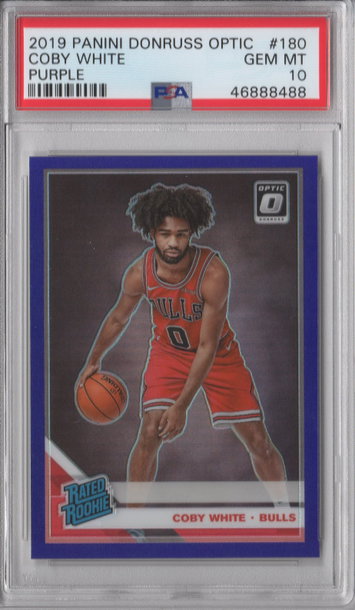 2019 Optic Coby White Purple PSA 10