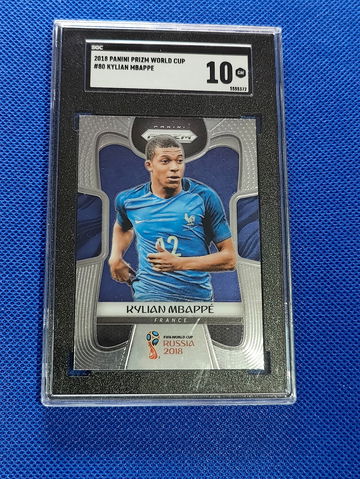 2018-19 Prizm World Cup Kylian Mbappe Rookie Card RC #80 SGC 10 GEM MT France