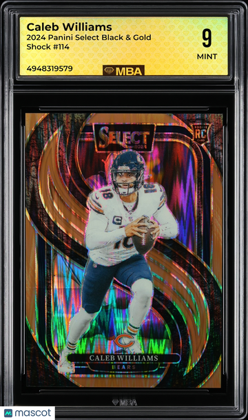 2024 Panini Select Caleb Williams #114 Copper Shock MBA 9