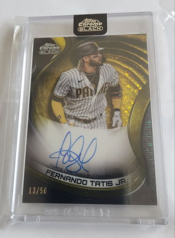 2022 TOPPS CHROME BLACK FERNANDO TATIS MINI DIAMOND AUTO