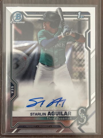 2021 Bowman Chrome 1st Starlin Aguilar RC Auto 