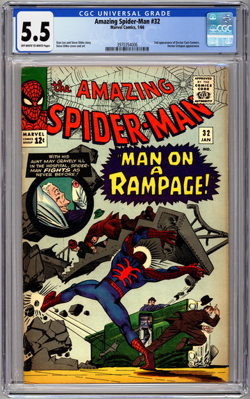AMAZING SPIDER-MAN #32 CGC 5.5 DOCTOR OCTOPUS SECOND APP STAN LEE STEVE DITKO 1966