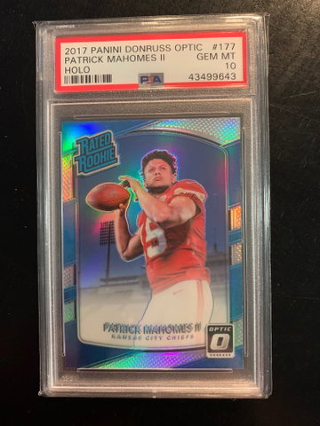 2017 Donruss Optic Holo Patrick Mahomes Psa 10