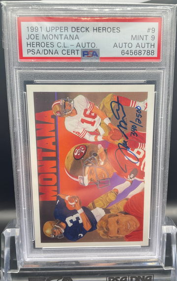 1991 Upper Deck Heroes Joe Montana /2500 PSA 9