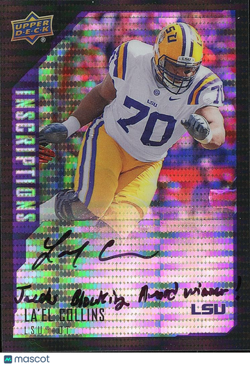 La'el Collins 2015 Upper Deck Inscription Auto Autograph RC LSU Tigers 15/25