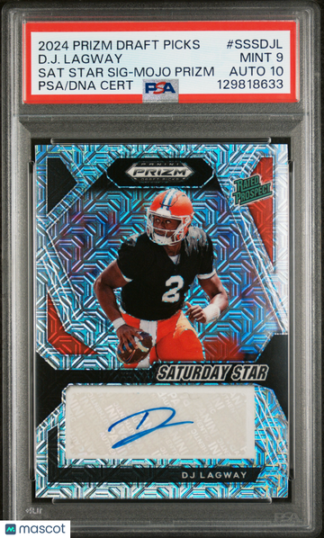 2024 Prizm Draft Picks DJ Lagway #SSSDJL Mojo Saturday Star Signatures /25 PSA 9 Auto 10