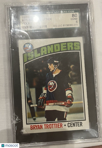 1976-77 Topps Bryan Trottier #115 Rookie Base Set SGC 6