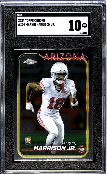 2024 Topps Chrome #204 Marvin Harrison Jr. SGC 10