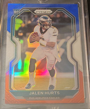 2020 Panini Prizm Red White and Blue Jalen Hurts RC #343