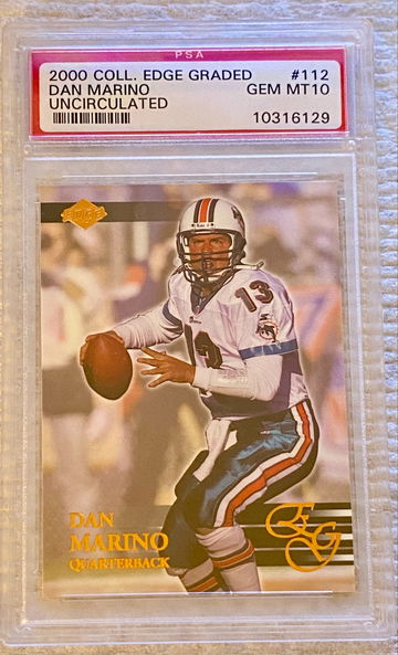 2000 Collector's Edge Graded Dan Marino Uncirculated PSA 10 Gem M