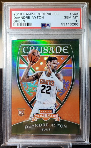 2018 Chronicles Crusade DeAndre Ayton #543 Green /25 RC Gem Mint PSA 10 Pop 3