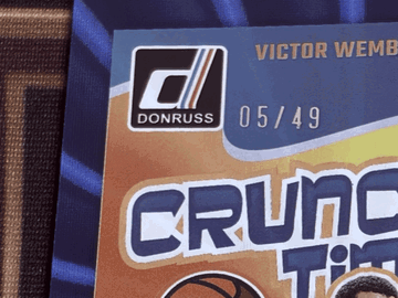 2024-25 Donruss Victor Wembanyama #2 Crunch Time Holo Blue Laser SN