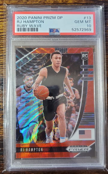 2020 Panini Prizm DP #13 RC RJ Hampton Ruby Wave PSA 10 GEM MINT 