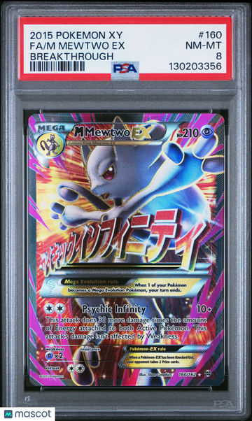 2015 Pokemon Xy Breakthrough M Mewtwo EX Breakthrough Fa PSA 8 #160