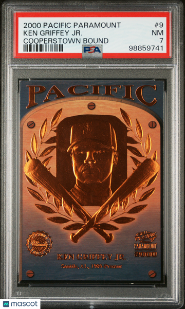 2000 Pacific Paramount Cooperstown Bound Ken Griffey JR. #9 PSA 7