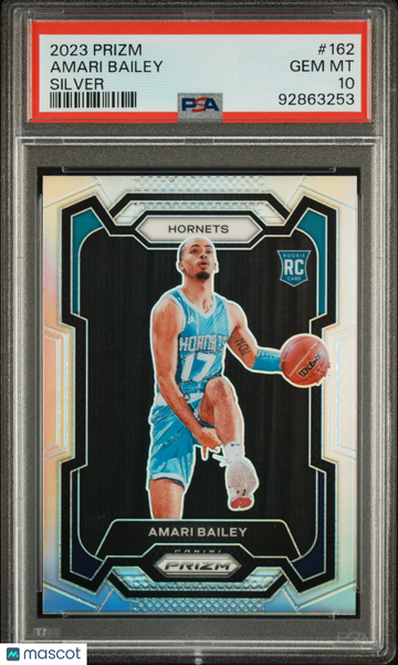 2023 Panini Prizm Amari Bailey #162 Silver Prizm PSA 10