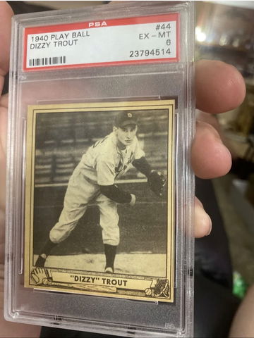 1940 play ball dizzy trout psa 6