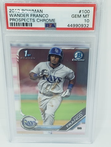 2019 bowman chrome wander franco psa 10
