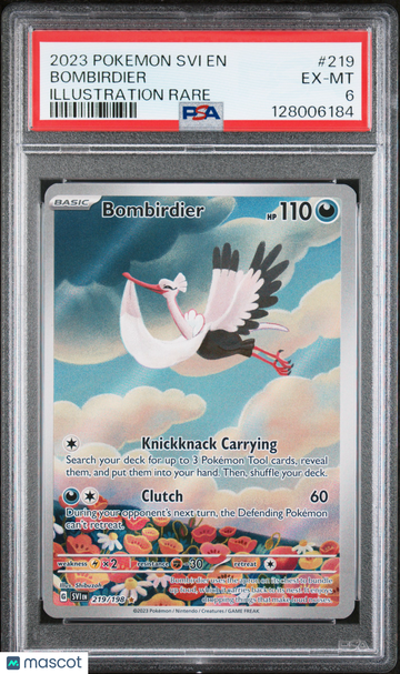 2023 Pokemon Svi EN-Scarlet & Violet Bombirdier Illustration Rare PSA 6 #219