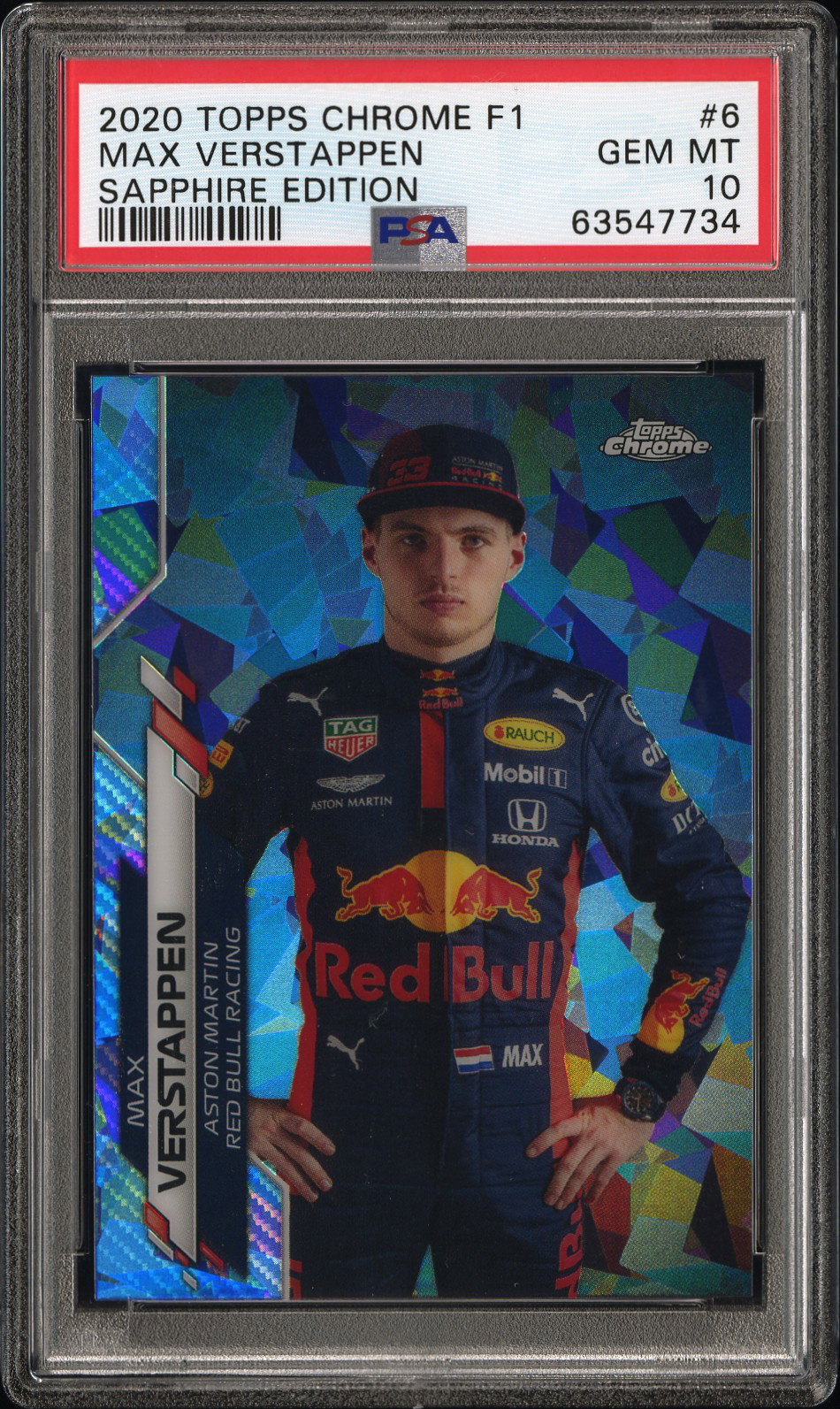 2020 Topps Chrome F1 Max Verstappen Sapphire #6 PSA 10 | Card Ladder