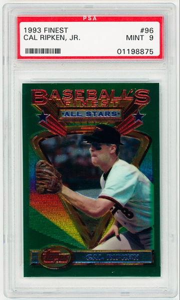 1993 Topps Finest Cal Ripken Jr. PSA Mint 9 #96