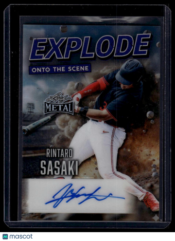 2026 Leaf Metal Rintaro Sasaki #EA-RS1 Explode onto the Scene Autographs Prismatic Purple SN AU