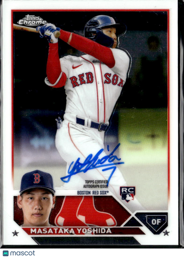 Masataka Yoshida 2023 Topps Chrome RC Auto Boston Red Sox