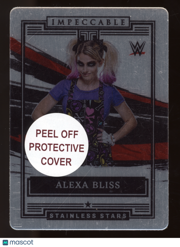 2022 Panini Impeccable WWE Stainless Stars Alexa Bliss #25 /99 w/protective cover