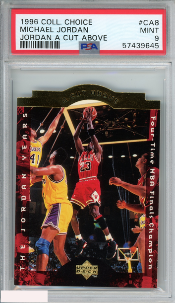 1996 COLLECTORS CHOICE MICHAEL JORDAN #CA8 JORDAN A CUT ABOVE PSA 9 MINT