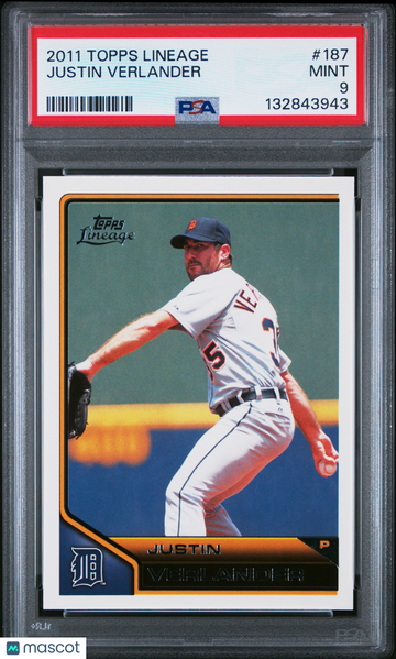 2011 Topps Lineage Justin Verlander #187 PSA 9