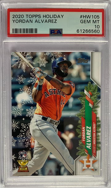 2020 Topps Holiday Yordan Alvarez PSA 10