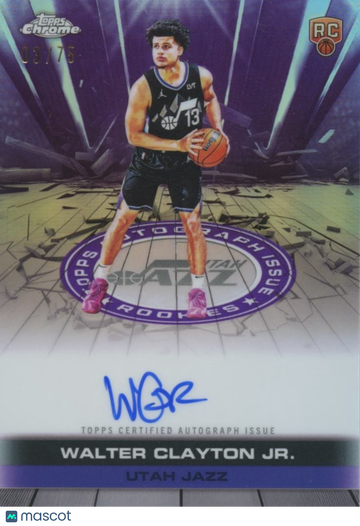 Walter Clayton Jr. 2025-26 Topps Chrome Rookie Chrome Topps Utah Jazz