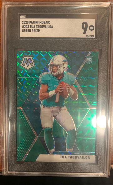 Tua Tagovailoa 2020 Panini Green Prizm Mosaic Rookie
