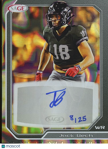 Jack Bech 2025 SAGE Rookie Auto