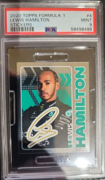 2020 Topps Formula 1 Stickers Lewis Hamilton Psa 9 Pop 2