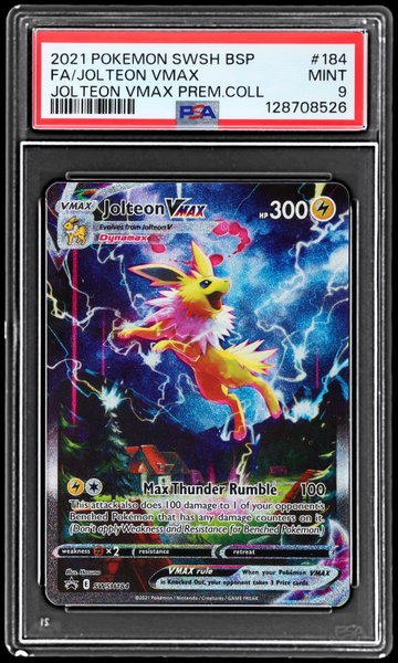 2021 Pokemon Sword And Shield Black Star Promo Premium Collection Jolteon Vmax PSA 9