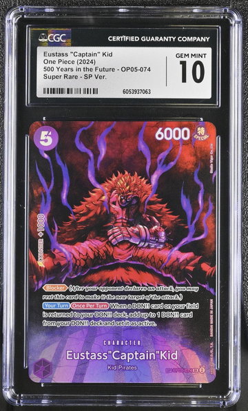 2024 One Piece #OP05-074 Eustass 'Captain' Kid 500 Years in the Future CGC 10