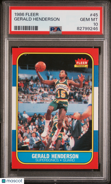 1986 Fleer Gerald Henderson #45 PSA 10