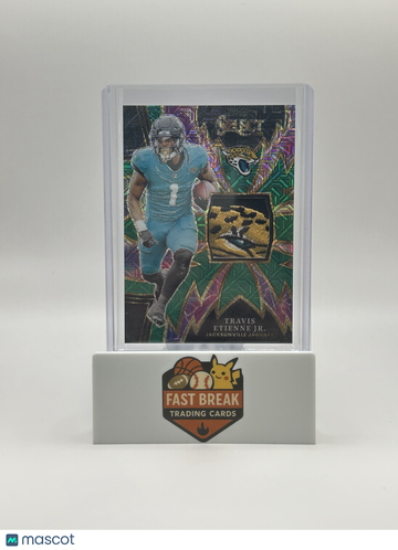 2024 Panini Select Sparks Prizm Travis Etienne Jr. #SP-TET Green Patch Memorabilia