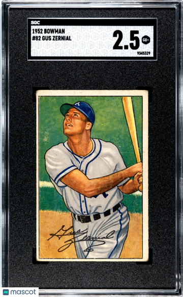 1952 Bowman Gus Zernial #82 SGC 2.5