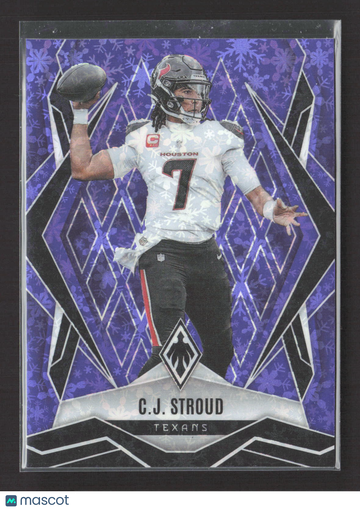 2025 Panini Phoenix Football C.J. Stroud #136 Purple Snowflake 061/249