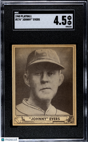 1940 Playball Johnny Evers #174 SGC 4.5
