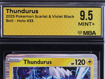 2025 Pokemon Scarlet & Violet Black Bolt Thundurus Holo MBA 9.5 #33