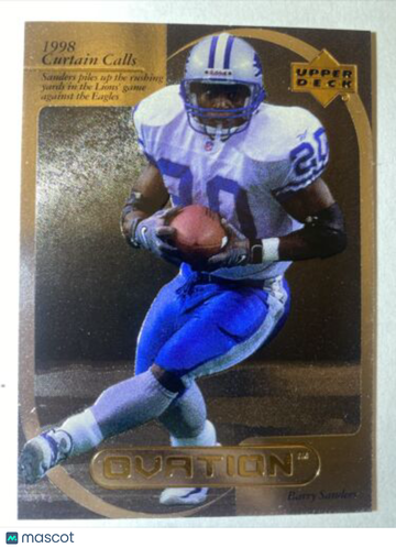 1999 OVATION CURTAIN CALLS UPPER DECK BARRY SANDERS #CC23 LIONS HOF LEGEND