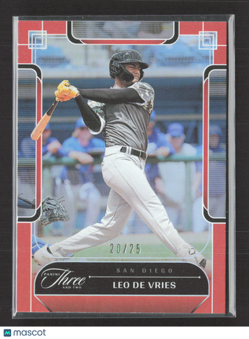2024 Panini Three and Two Baseball Leo De Vries #6 Red /25